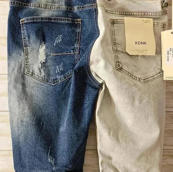 KDNK stretch half light half dark jeans size 32/32 - Picture 9 of 11